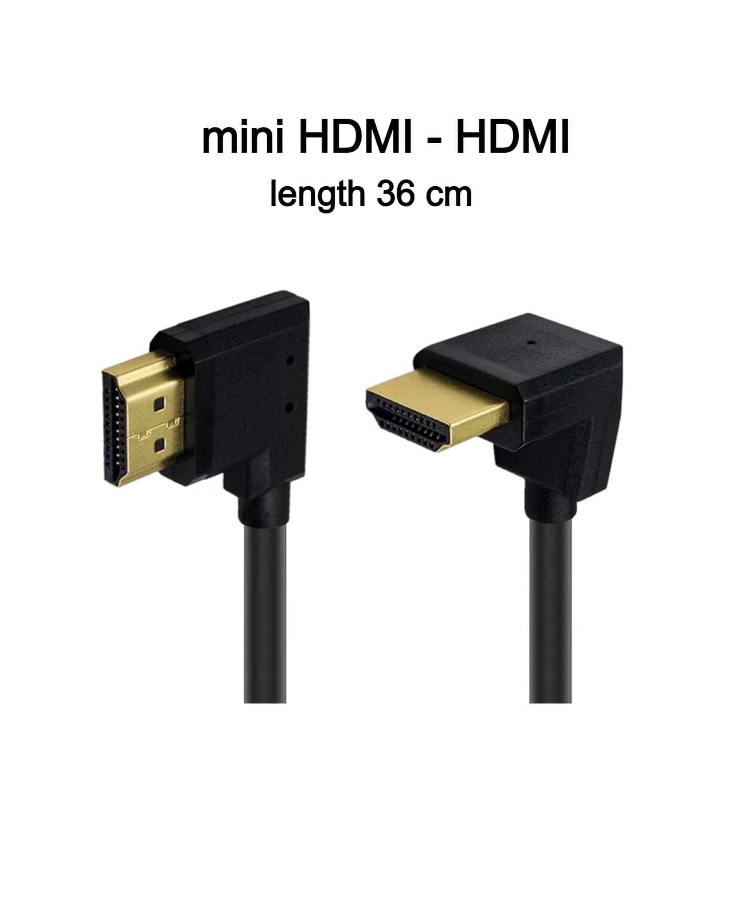 Cable ConnecThor mini-HDMI (angled) - HDMI (angled) length 36 cm (EAN_7090045916162) from Thor’s Drone World
